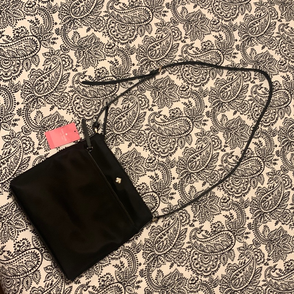 All black Kate Spade crossbody bag